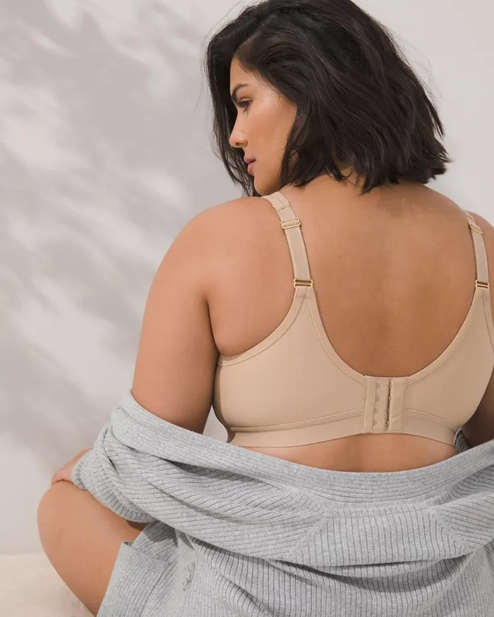 Soma Embraceable Full Coverage Wireless Unlined Bra Warm Amber Women Bras