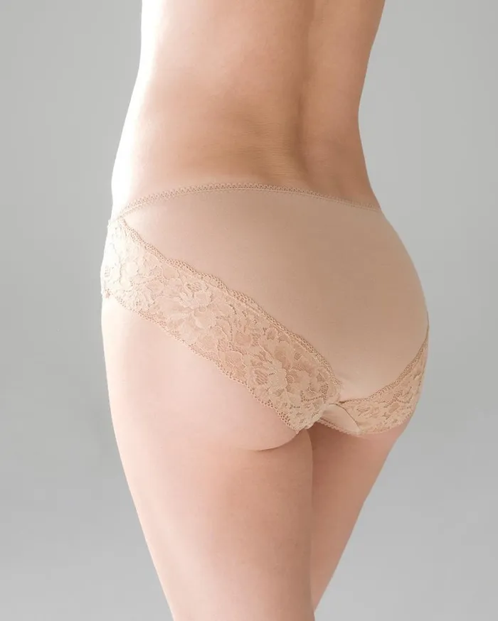 Soma Embraceable Signature Lace Hipster Divine Leopard Mini Ivory Women Panties