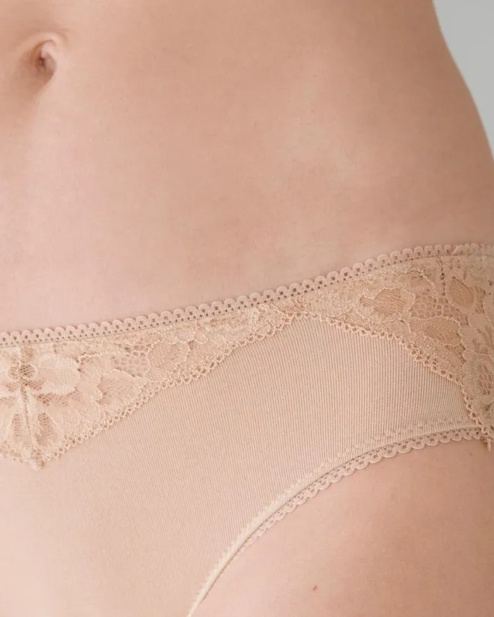 Soma Embraceable Signature Lace Hipster Divine Leopard Mini Ivory Women Panties