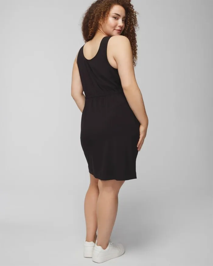 Soma Everstretch Tank Cargo Dress Black Women Short Dresses