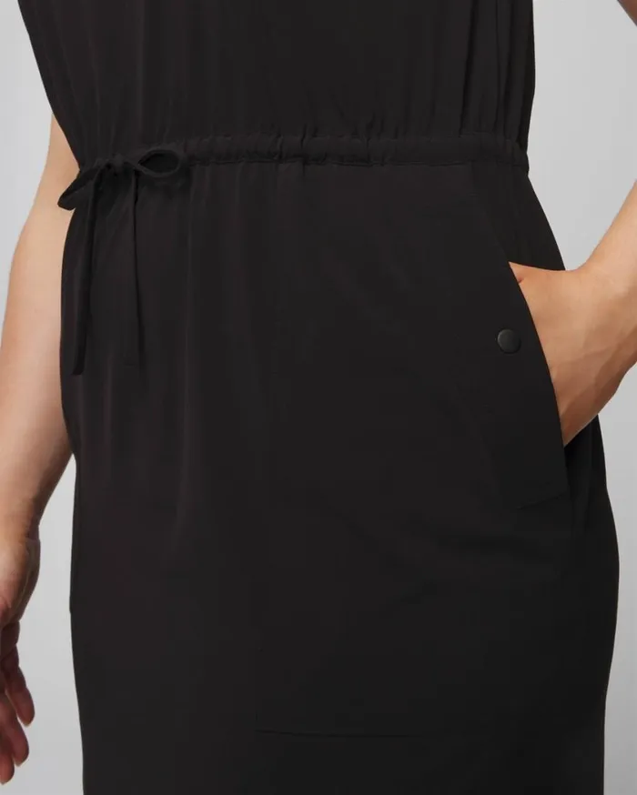 Soma Everstretch Tank Cargo Dress Black Women Short Dresses