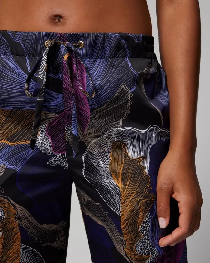 Soma Satin WideLeg Pajama Pants Paint The Town Red Women Pajama Bottoms