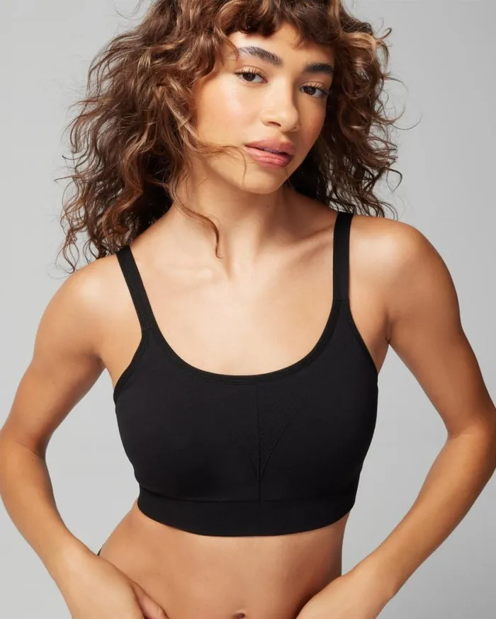 Soma Seamless Sport Bra Heather Obsidian Women Bras
