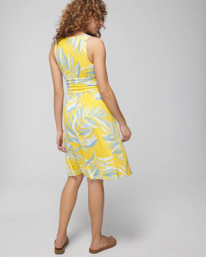 Soma Soft Jersey Draped Empire Short Bra Dress Painted In Paradise G Nvy Women Short Dresses