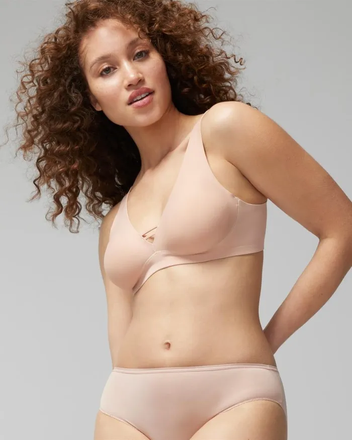Soma Soma Essentials Unlined Wireless Bra Red Vamp Women Bras