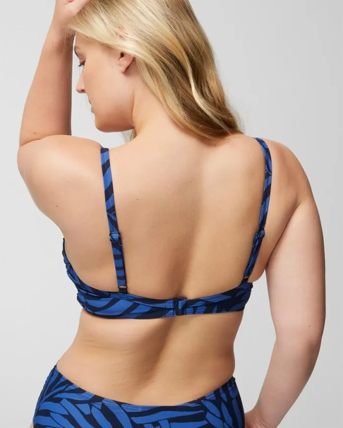 Soma Soma Swim Twist Bikini Top Unbeleafable True Blue Women Swim
