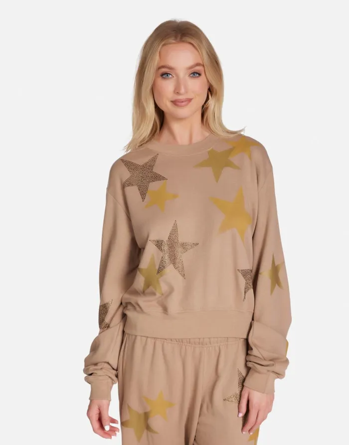 Spalding Gold Crystal Multi Stars Sand Dune Women039s Lauren Moshi Long Sleeve