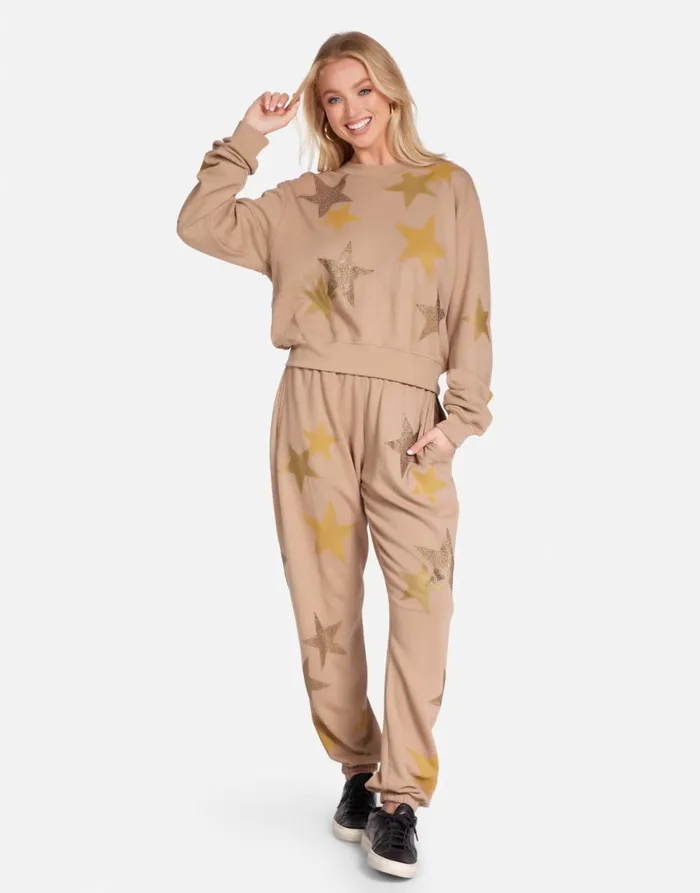 Spalding Gold Crystal Multi Stars Sand Dune Women039s Lauren Moshi Long Sleeve