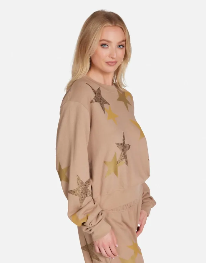 Spalding Gold Crystal Multi Stars Sand Dune Women039s Lauren Moshi Long Sleeve