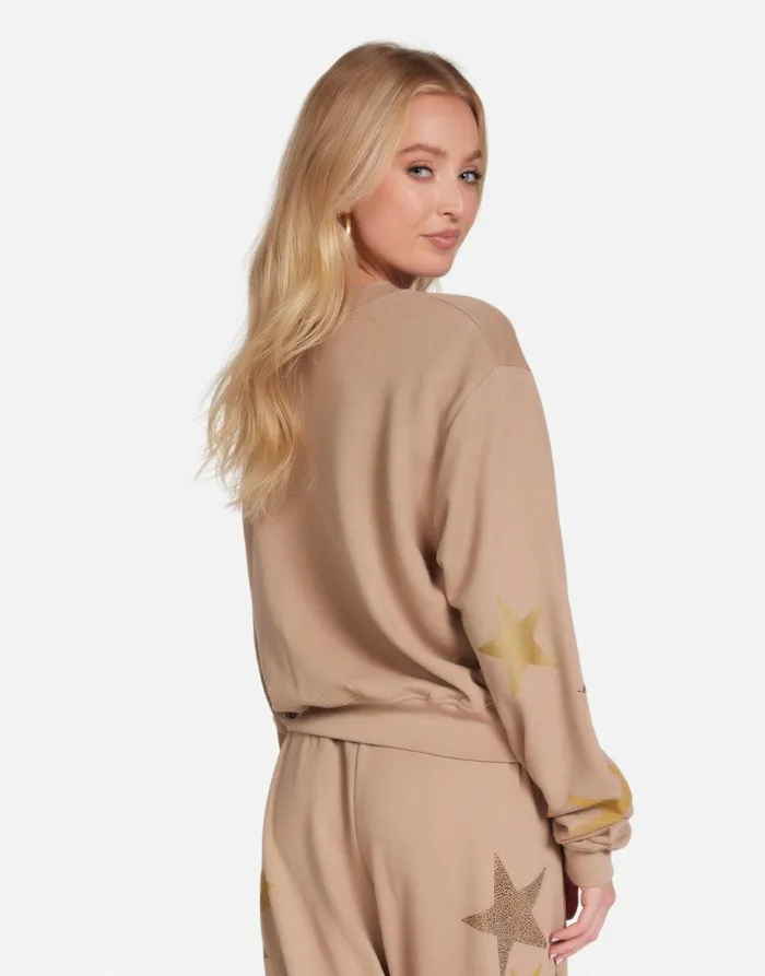 Spalding Gold Crystal Multi Stars Sand Dune Women039s Lauren Moshi Long Sleeve