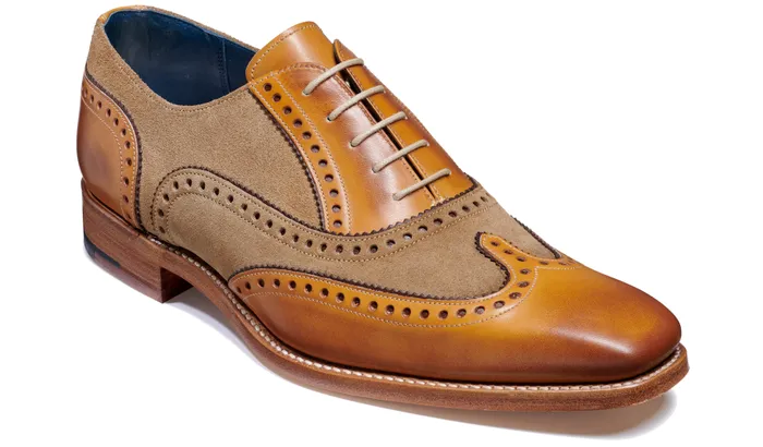 Spencer 8211 Cedar Calf Snuff Suede Men Barker Shoes Mens Brogues