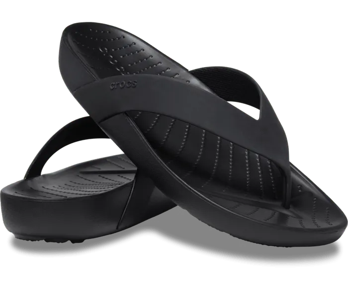 Splash Flip Black Women Crocs FlipFlops