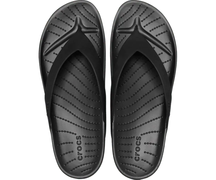 Splash Flip Black Women Crocs FlipFlops