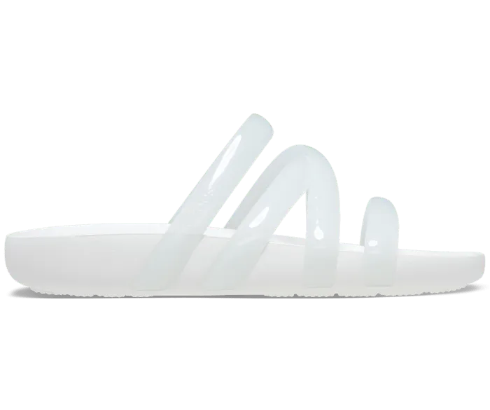 Splash Glossy Strappy Sandal White Women Crocs Slides