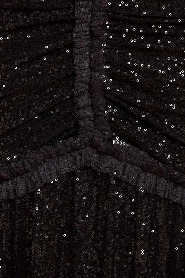 Starlight Long Sleeve Gown Black Women Needle and Thread Dresses