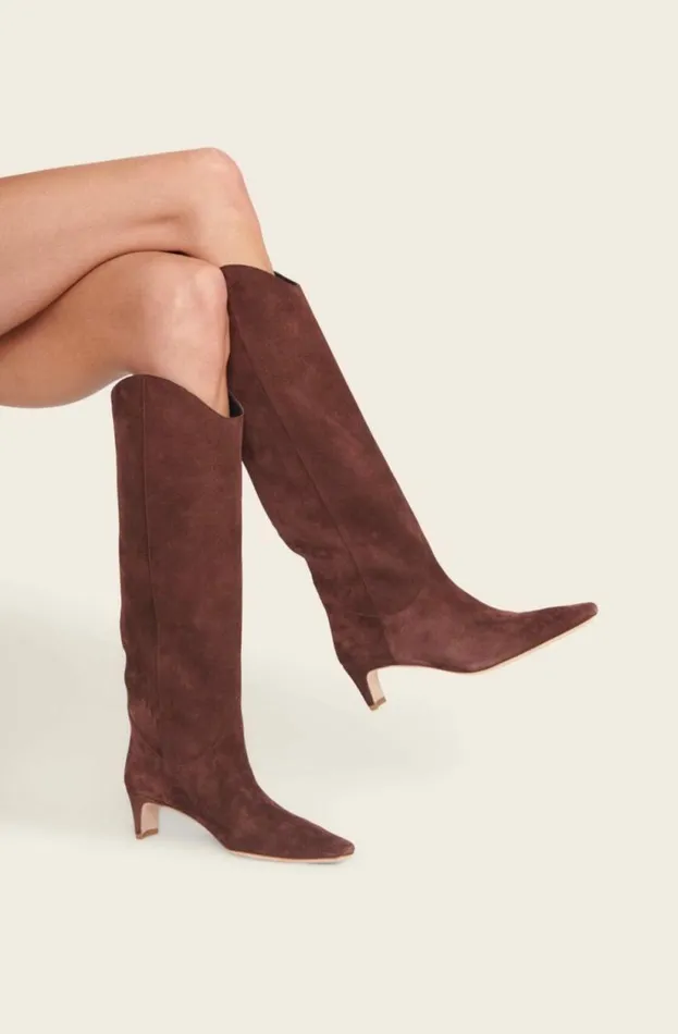 STAUD Boots WESTERN WALLY BOOT Mahogany Suede 8211 Women STAUD Boots WESTERN WALLY BOOT Mahogany Suede 8211 Women