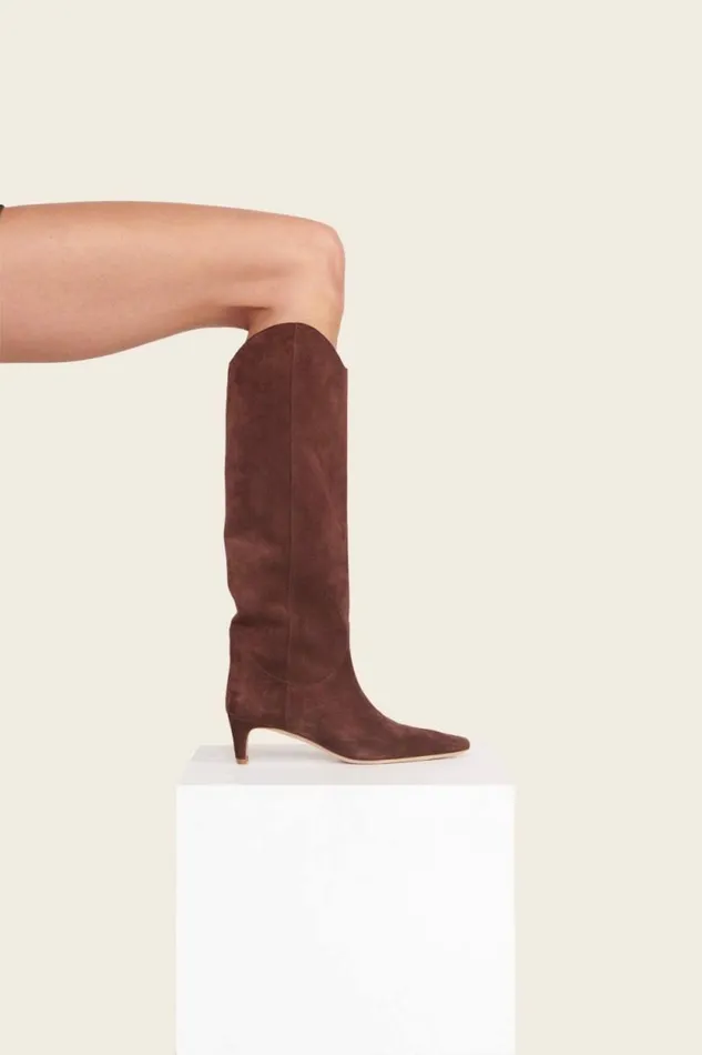 STAUD Boots WESTERN WALLY BOOT Mahogany Suede 8211 Women STAUD Boots WESTERN WALLY BOOT Mahogany Suede 8211 Women