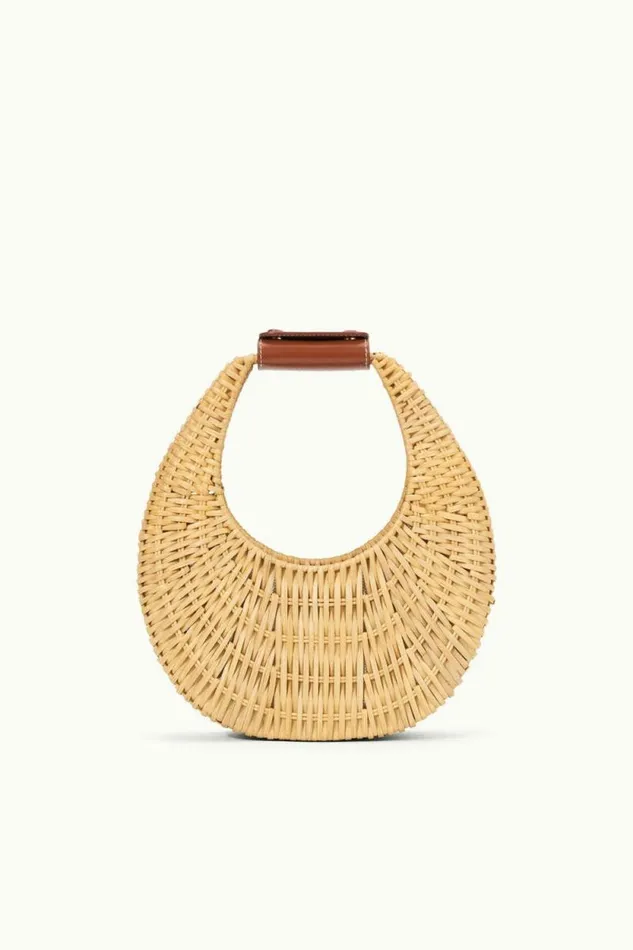 STAUD Crossbody MINI MOON WICKER BAG Natural 8211 Women