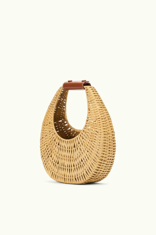 STAUD Crossbody MINI MOON WICKER BAG Natural 8211 Women