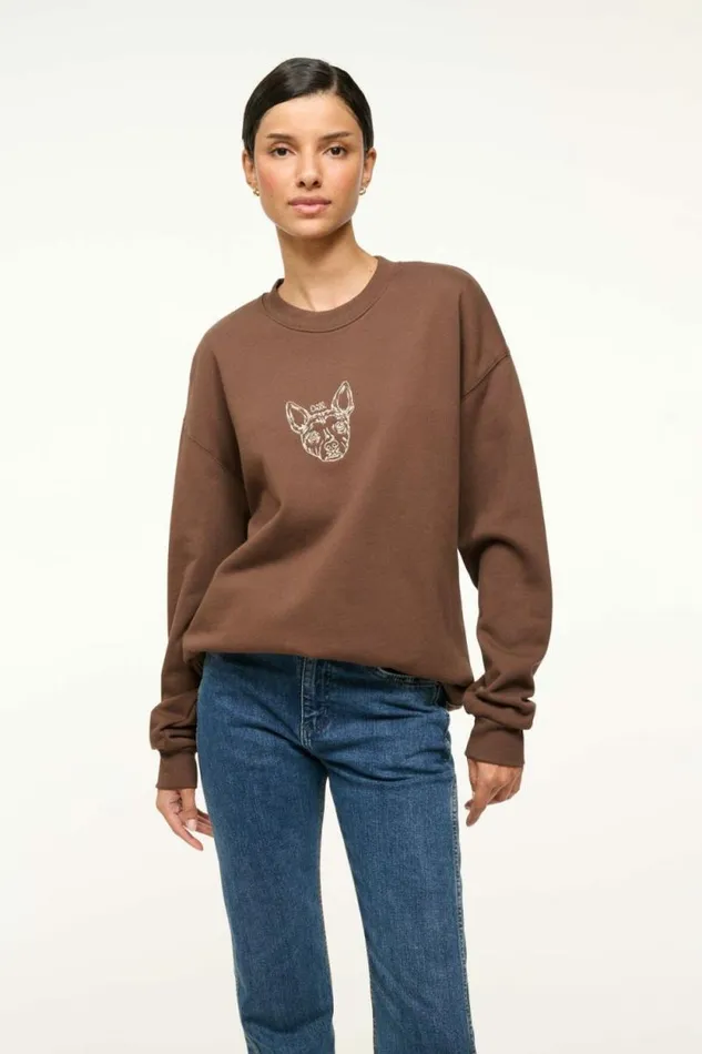 STAUD Custom Clothing CUSTOM X CBONZ OVERSIZED SWEATSHIRT Brown 8211 Pet
