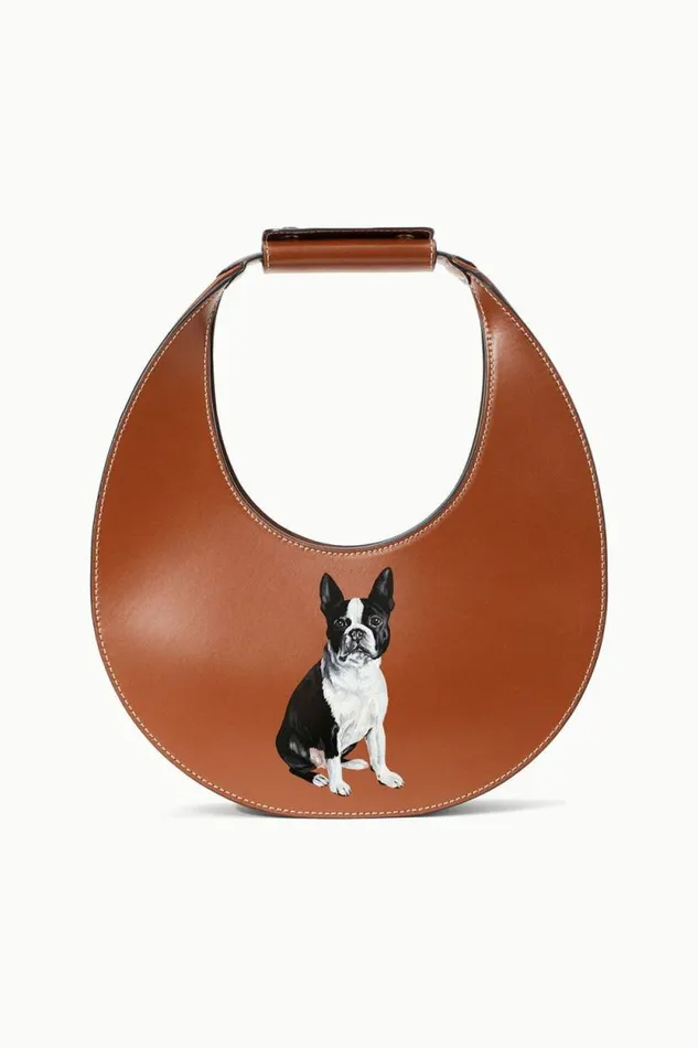 STAUD Custom Handbags CUSTOM MOON BAG Tan 8211 Women