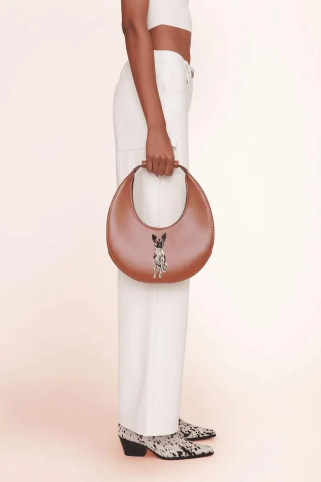 STAUD Custom Handbags CUSTOM MOON BAG Tan 8211 Women