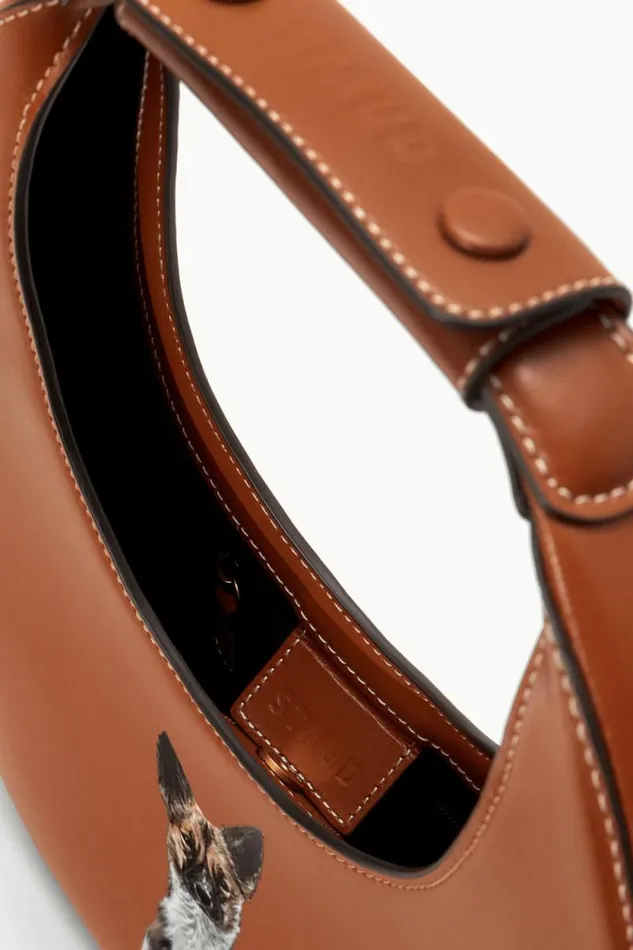 STAUD Custom Handbags CUSTOM MOON BAG Tan 8211 Women