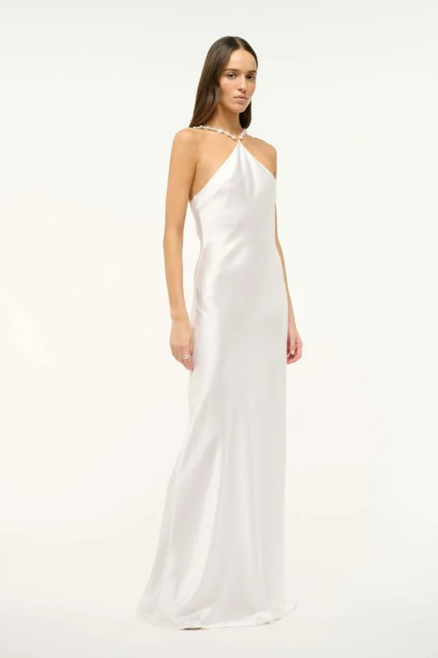 STAUD Dresses CADENCE DRESS Pearl 8211 Women STAUD Dresses CADENCE DRESS Pearl 8211 Women