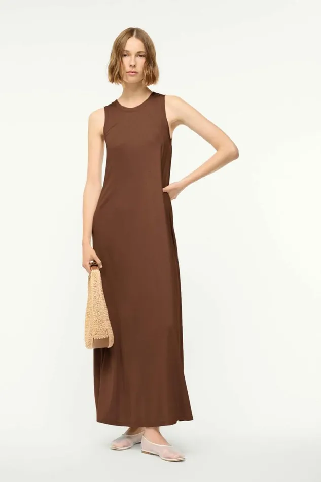 STAUD Dresses DAVI DRESS Dark Oak 8211 Women