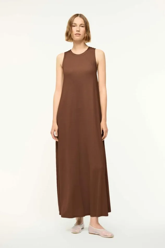 STAUD Dresses DAVI DRESS Dark Oak 8211 Women