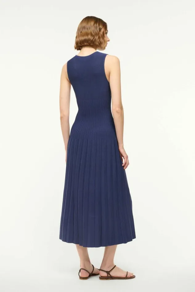 STAUD Dresses ELYSE DRESS Navy 8211 Women