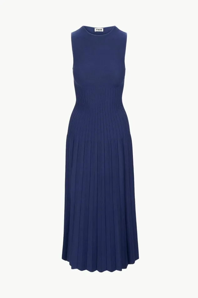 STAUD Dresses ELYSE DRESS Navy 8211 Women