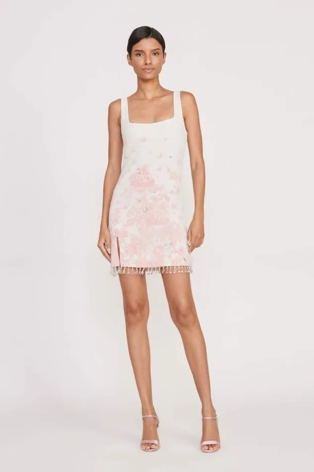 STAUD Dresses LE SABLE DRESS Ivory Cherry Blossom Toile 8211 Women