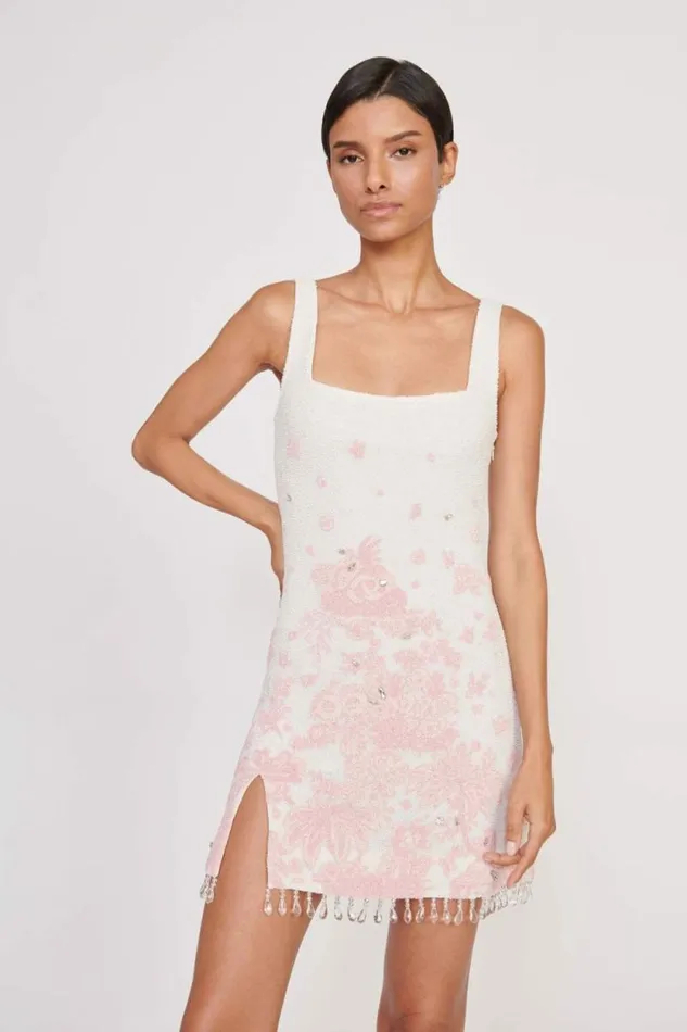 STAUD Dresses LE SABLE DRESS Ivory Cherry Blossom Toile 8211 Women STAUD Dresses LE SABLE DRESS Ivory Cherry Blossom Toile 8211 Women