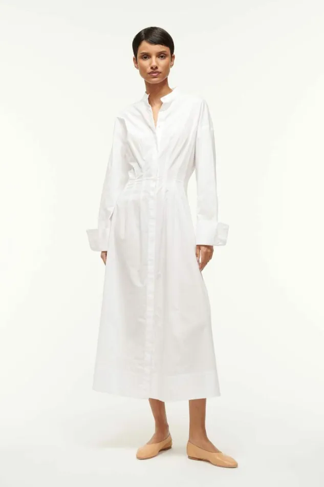 STAUD Dresses MIDI LORENZA DRESS White 8211 Women