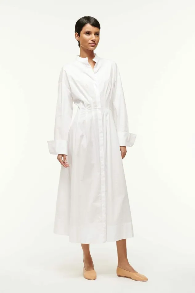 STAUD Dresses MIDI LORENZA DRESS White 8211 Women