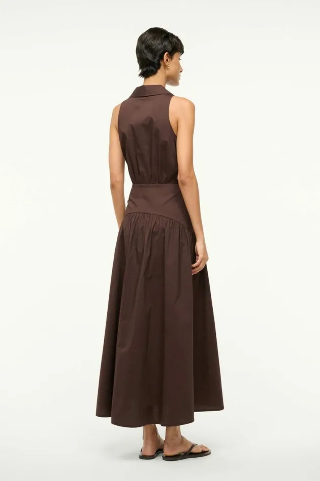 STAUD Dresses ROMY DRESS Earth 8211 Women STAUD Dresses ROMY DRESS Earth 8211 Women