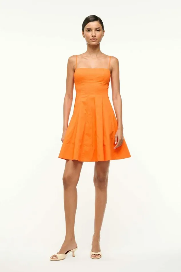 STAUD Dresses WYLIE MINI DRESS Apricot 8211 Women