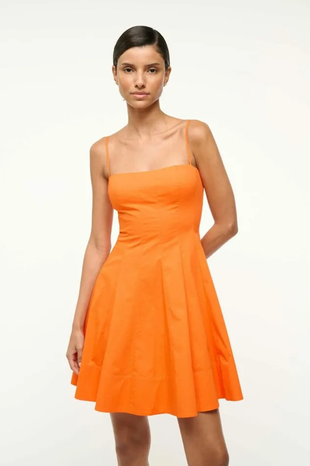 STAUD Dresses WYLIE MINI DRESS Apricot 8211 Women STAUD Dresses WYLIE MINI DRESS Apricot 8211 Women
