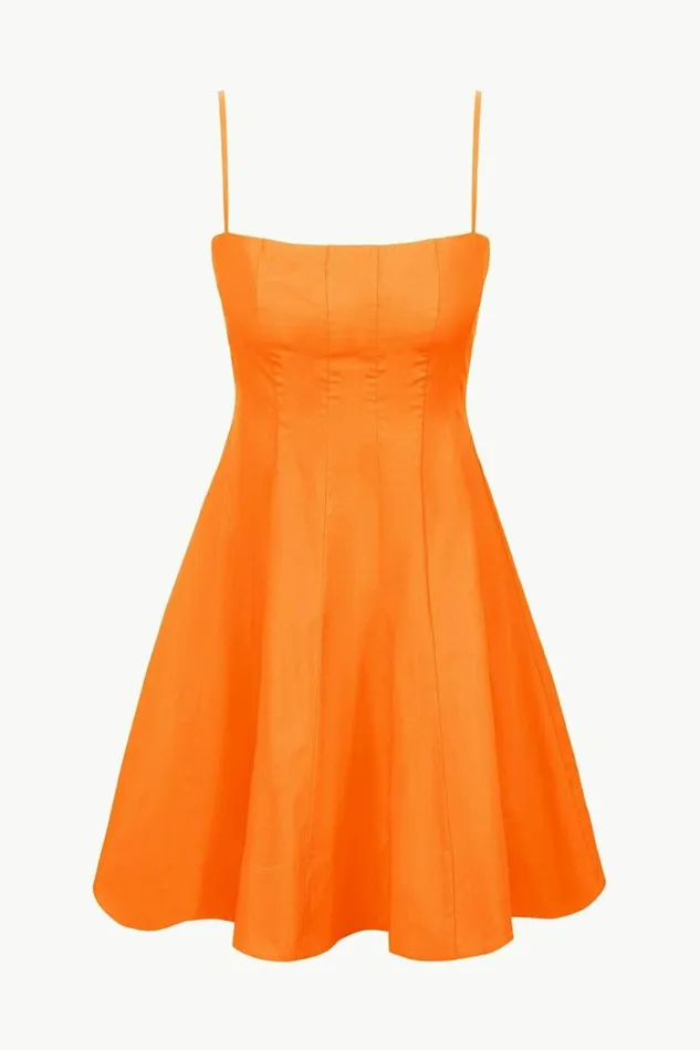 STAUD Dresses WYLIE MINI DRESS Apricot 8211 Women STAUD Dresses WYLIE MINI DRESS Apricot 8211 Women