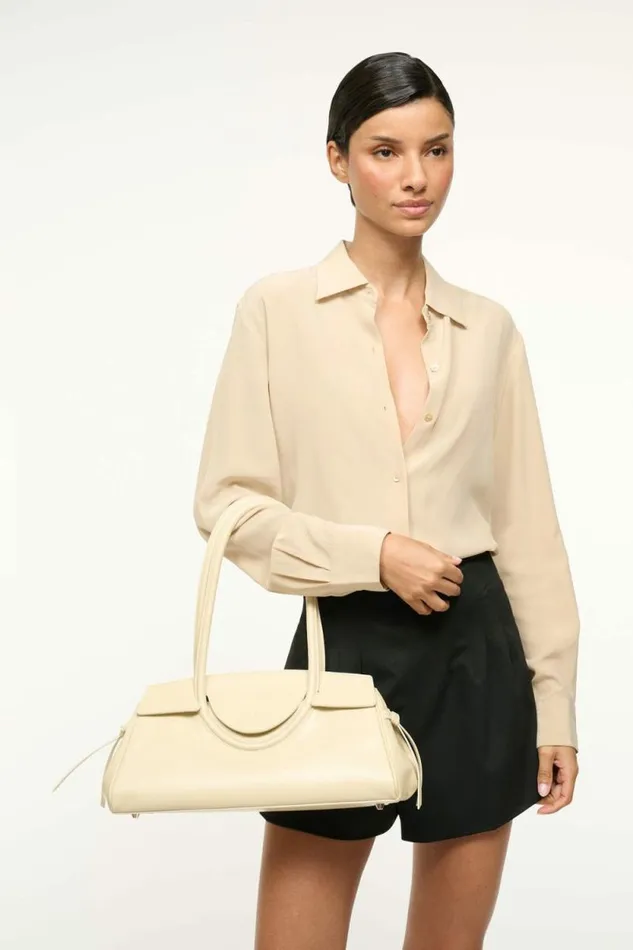 STAUD Essentials MAUDE SHOULDER BAG Cream 8211 Women STAUD Essentials MAUDE SHOULDER BAG Cream 8211 Women