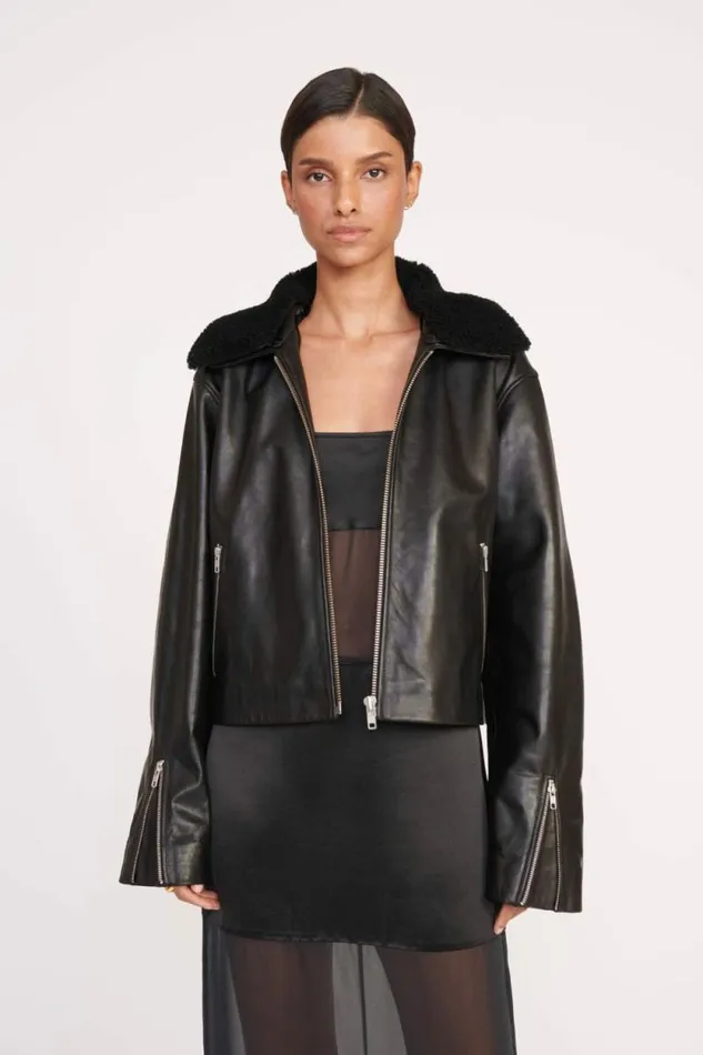 STAUD Outerwear and Jackets LENORA JACKET Black 8211 Women