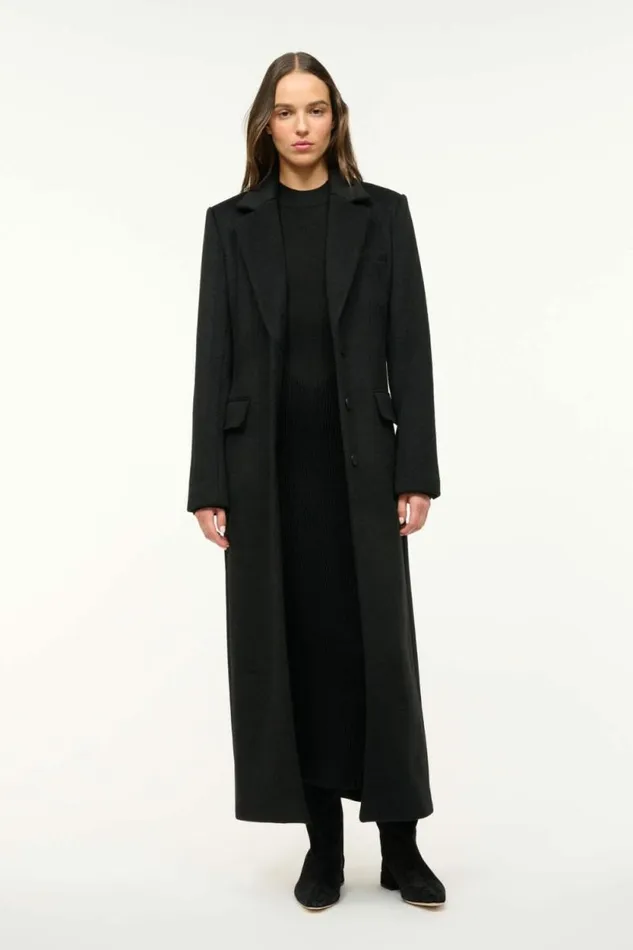 STAUD Outerwear and Jackets SANZA COAT Black 8211 Women STAUD Outerwear and Jackets SANZA COAT Black 8211 Women