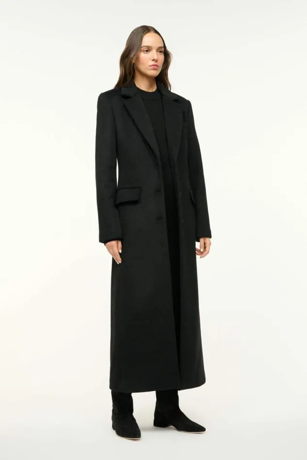 STAUD Outerwear and Jackets SANZA COAT Black 8211 Women STAUD Outerwear and Jackets SANZA COAT Black 8211 Women