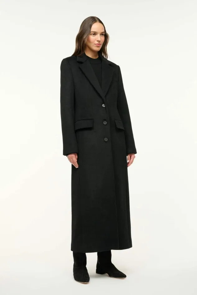 STAUD Outerwear and Jackets SANZA COAT Black 8211 Women STAUD Outerwear and Jackets SANZA COAT Black 8211 Women