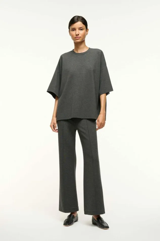 STAUD Pants and Shorts KNACK PANT Heather Grey 8211 Women