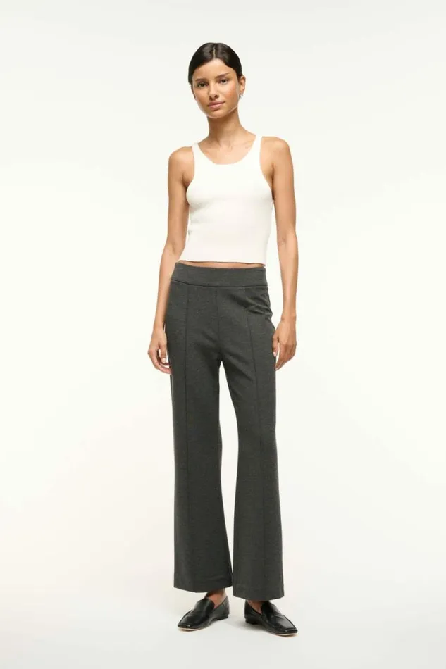 STAUD Pants and Shorts KNACK PANT Heather Grey 8211 Women