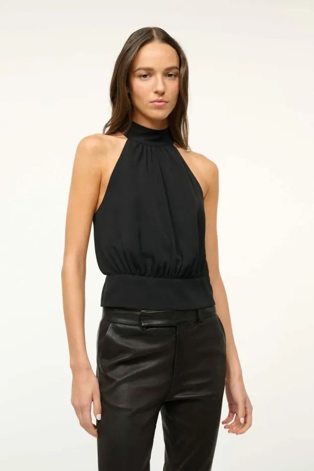 STAUD Silk DEWI TOP Black 8211 Women