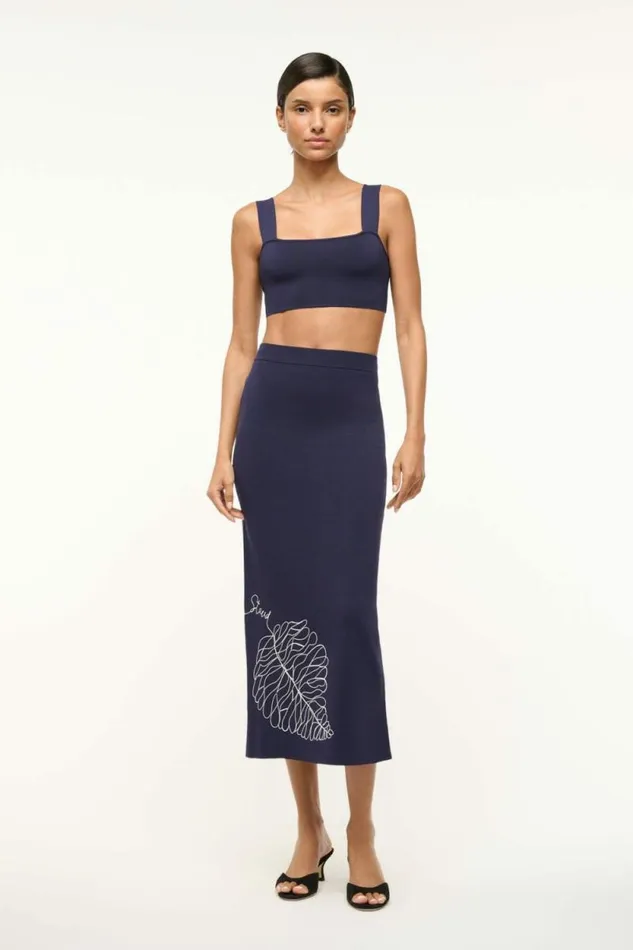 STAUD Skirts KARINA SKIRT Navy 8211 Women
