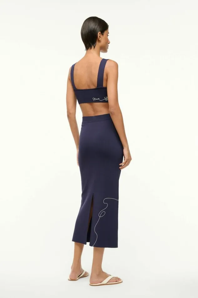 STAUD Skirts KARINA SKIRT Navy 8211 Women STAUD Skirts KARINA SKIRT Navy 8211 Women